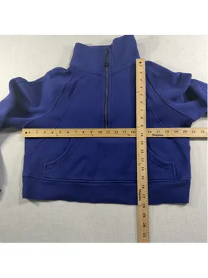 Lululemon Scuba Oversized Funnel Neck Half Zip Sweatshirt Charged Indigo XS/S thumbnail 4