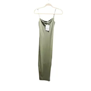 Zara Women's Strappy Maxi Dress Sage Green Sleeveless Standard Size S thumbnail 2