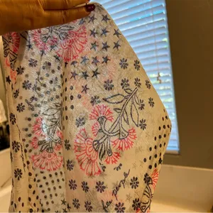 NWOT Free People boho gauzy fabric tote 14”x15”, lightweight, packable thumbnail 10