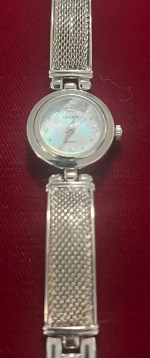 Vintage Gruen Silver Mother of Pearl Ladies Watch thumbnail 1