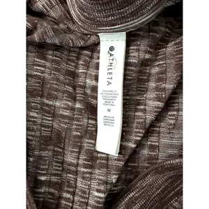 Athleta Brown and White Revolve Cardigan V Neck Medium thumbnail 2