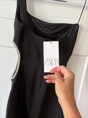 Zara One Shoulder Cut Out Detail Dress NWT thumbnail 3