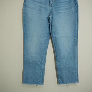 Madewell 29P The Perfect Vintage Jean Medium Blue Raw Hem Straight Leg Casual thumbnail 3