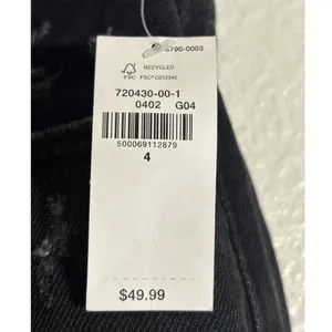 Old Navy NWT Women Size 4 High-Rise Slouchy Straight Black Distressed Crop Jeans thumbnail 7