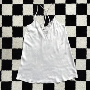 Flora Nikrooz White Satin Slip Dress M thumbnail 2
