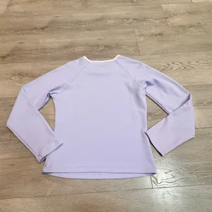 So Sporty Lavender Pullover‎ Long Sleeve Top Women Medium M Made in USA thumbnail 2