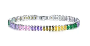 Women Rainbow Crystal Zirconia Bracelet thumbnail 1