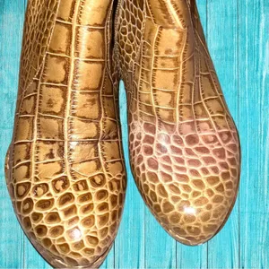 Charles by Charles David tan faux animal print knee high side zip boots thumbnail 5