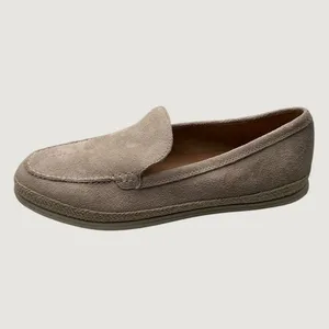 Marc Fisher Womens Suede Espadrille Loafers Taupe Beige Moc Toe Flats Size 7M thumbnail 3