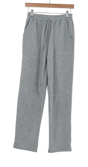 SHEIN Womens Wide Leg Sweatpants Heather Grey Elastic Waist Size M 6 thumbnail 1