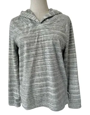 Gap long sleeved space dyed grey striped hoodie thumbnail 1