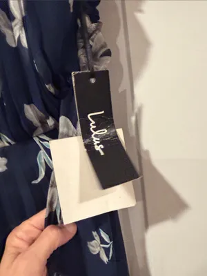 Lulu's Memorable Night Navy Blue Floral Print Maxi Dress medium‎ NWT thumbnail 6