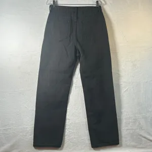 Black Distressed‎ Ripped Jeans Women's Size S Wide Leg Baggy Denim Pants thumbnail 5
