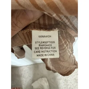 Blu Pepper Pullover Collared Top Faux Button Front Brown Plaid Size S thumbnail 3