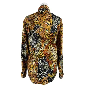 Vintage ‘90s Beechers Brook Tiger, Leopard & Zebra Print Long Sleeve Blouse thumbnail 7