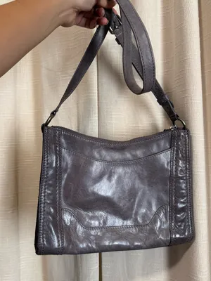 Frye Leather cross body Shoulder Bag in Dark Gray thumbnail 2