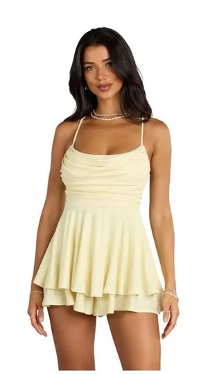 Windsor Shine All Night Glitter Knit A-Line Romper NWT thumbnail 1