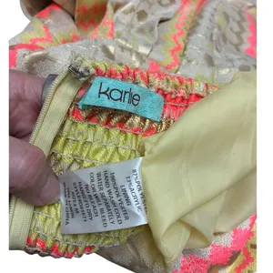 Karlie strapless dress with sweetheart neckline metallic pattern size medium thumbnail 10