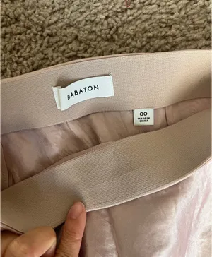 Aritzia babaton baby pink satin slip skirt thumbnail 3