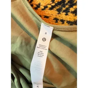 Lululemon T-Shirt Women 8 Bronze Green Align Tee Nulu Cropped Yoga LW3FGSS thumbnail 5