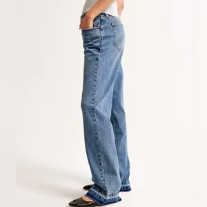 Abercrombie Vintage Comfort Stretch Low Rise Baggy Jeans Curve Love Medium Wash thumbnail 2