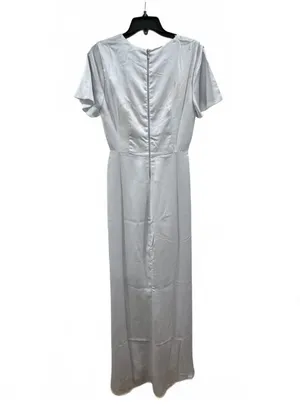 NWT Show Me Your Mumu Silver Satin Maxi Gown Dress Small thumbnail 2