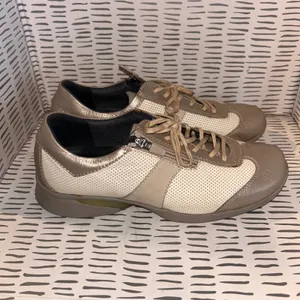 Pedala Product by ASICS Sneakers‎ Women's Gold Leather Walking Shoes 24.5 US 8.5 thumbnail 4