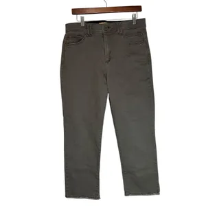 Yogipace Women Gray Cropped Straight Leg‎ Stretch Jeans Size L thumbnail 2