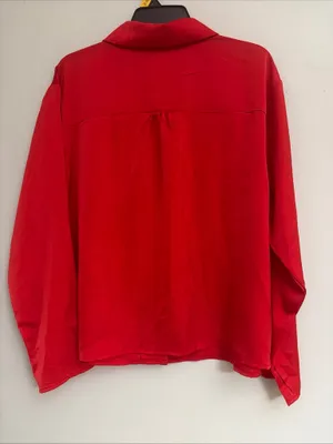 No boundaries New! Red Satin Heart Pocket Women's Pajama Set size L thumbnail 6