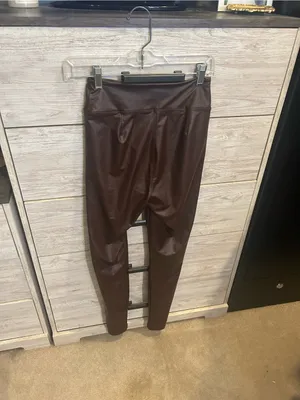 OFFLINE By Aerie ~ Real Luxe Faux Leather Legging Chocolate Brown Medium thumbnail 6