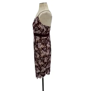 Bardot Dalia Lace Midi Dress Crochet Asymmetric Hem Purple Size US 8‎ thumbnail 8