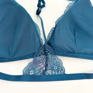 Teal Lace Bra Medium NWOT Blue thumbnail 6