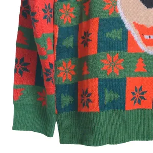 Ellen Degeneres Reindeer Pullover Ugly Christmas Sweater Women's L Red Green New thumbnail 3
