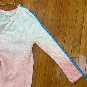 Free People Ombre Long Sleeve Button Down Tunic Shirt Size L thumbnail 10
