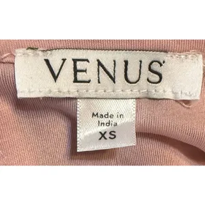 Venus Floral Mini Dress Women XS Pink Excellent Smocked Waist Long Sleeve thumbnail 4