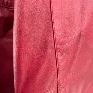 Pelle red leather M mid length trench vintage retro outdoor 70s 80s thumbnail 9