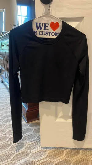 Lululemon Black Cropped Long Sleeve thumbnail 1