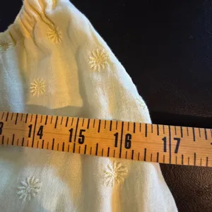 Old Navy Tiered Floral Embroidered Maxi‎ Tank Dress Medium Butter Yellow Granola Fairy thumbnail 13