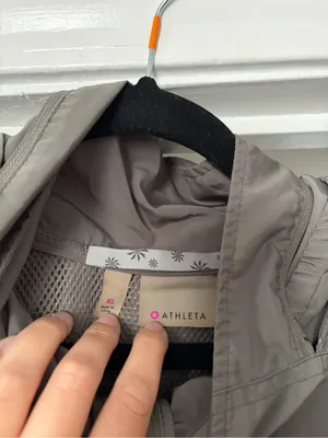 Athleta Lightweight Hooded Utility Jacket in Taupe thumbnail 3