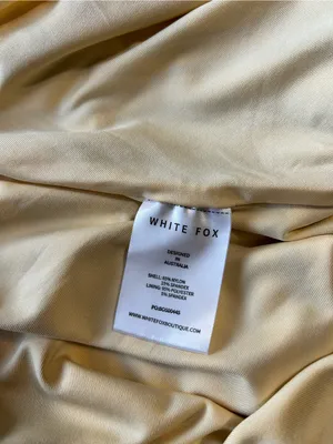 White Fox One-Shoulder Zebra Stripe Mini Dress in Cream and Brown thumbnail 8