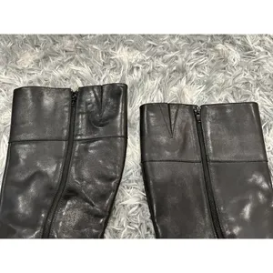 RALPH LAUREN MESA Black Leather Riding Gold Buckle Tall Equestrian Size 9 thumbnail 3