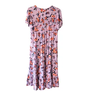 Knox‎ Rose Lavender Floral Tiered Maxi Dress XXL V-Neck Rayon Boho Fits L, XL thumbnail 7