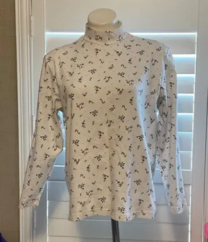 Floral Long Sleeve Top - Cream thumbnail 1