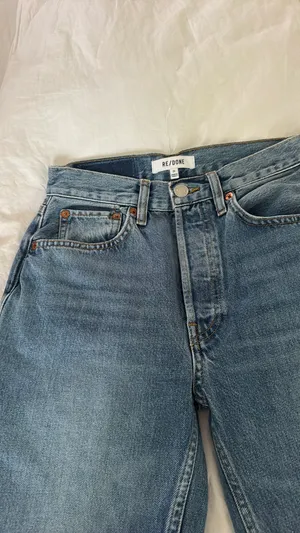 Redone jeans, size 25 straight leg frayed bottom thumbnail 4