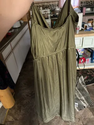 Satin dress Green Size XL thumbnail 2