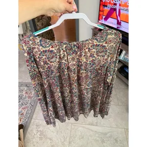 Natural life floral cotton long sleeve women's Large thumbnail 2