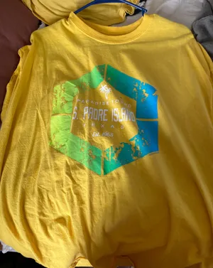 Paradise Found: Yellow Oversized S. Padre Island Graphic Tee ✨ Size XL thumbnail 2