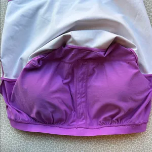NWOT Reebok XL Purple Tie Dye Athletic Crop Top Bra Racerback with Peephole thumbnail 8