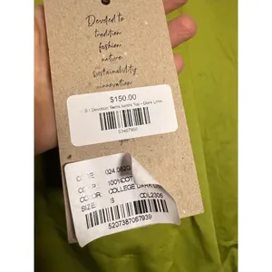 NWT Devotion Twins Ianthi Top in Dark Lime Sz. S thumbnail 3