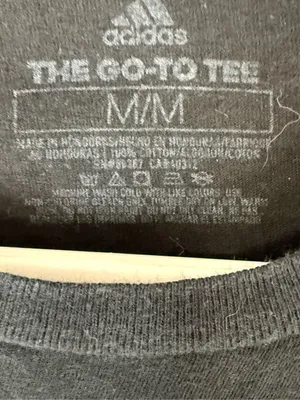 adidas Black Tee with White Trefoil-Style Logo thumbnail 4